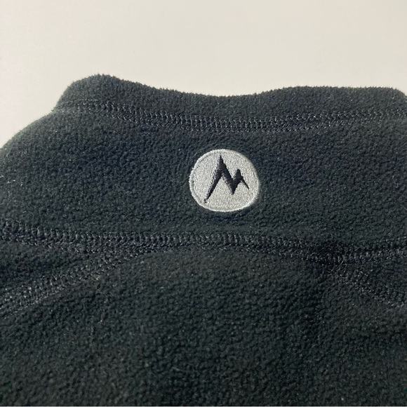 Marmot Polartec Men's M Classic Fleece 1/4 Zip Pullover Black Medium EUC - Picture 15 of 16